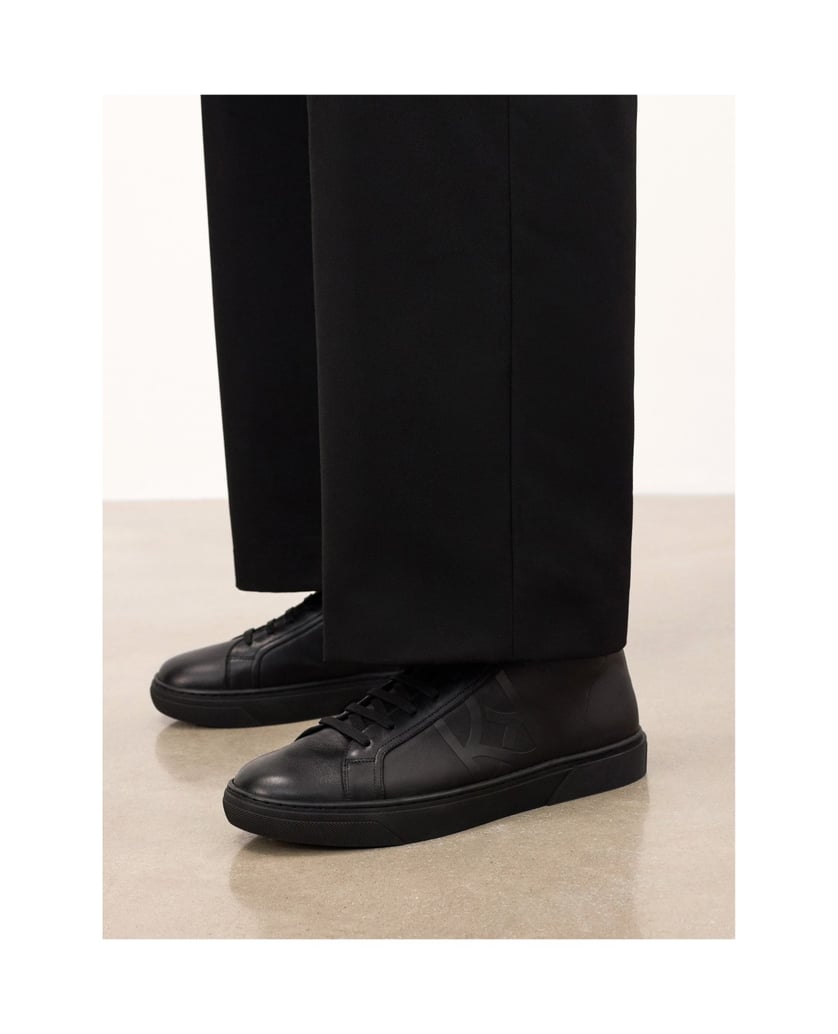 Kazar-Schwarze-Knöchelsneaker-aus-Naturleder-m-schwarz