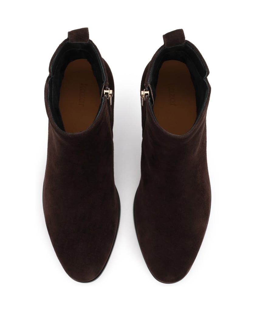 Kazar-Suede-brown-zip-up-boots-hnědá
