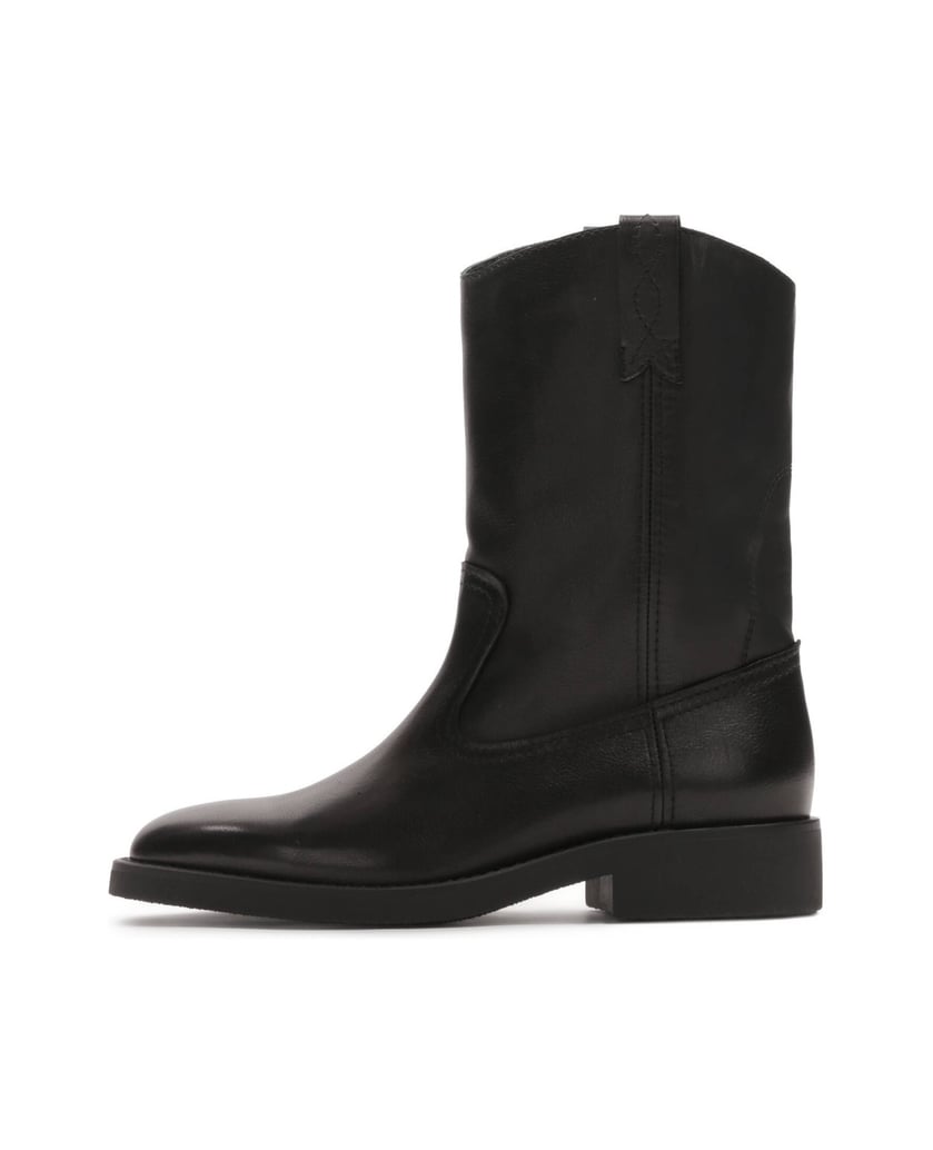 Kazar-Slip-on-black-leather-boots-černá