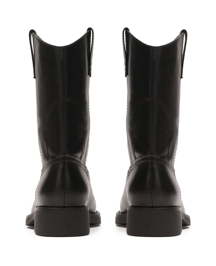 Kazar-Slip-on-black-leather-boots-černá