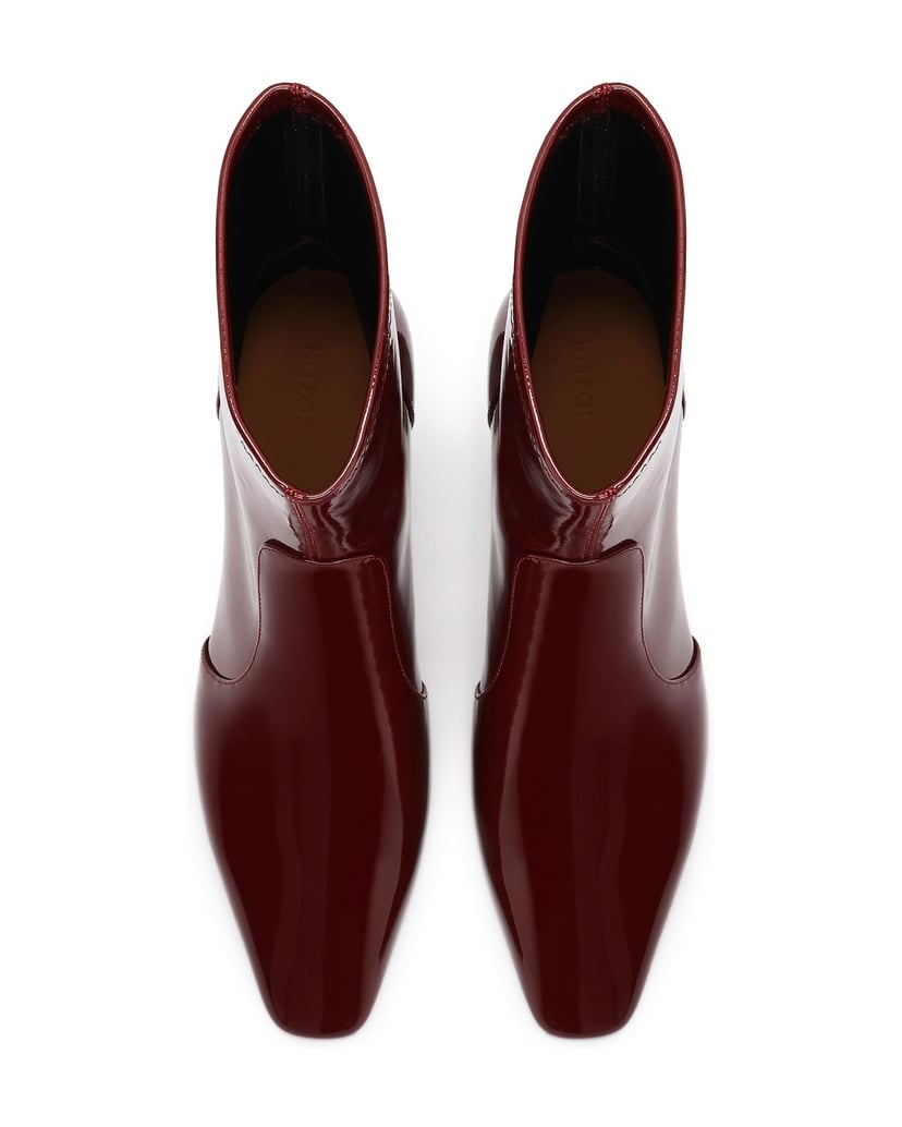 Kazar-Maroon-stiletto-boots-červená
