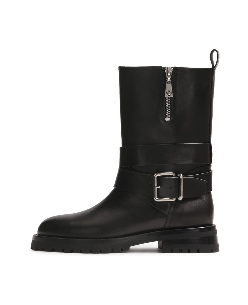 Kazar-Leather-boots-with-slip-on-upper-černá