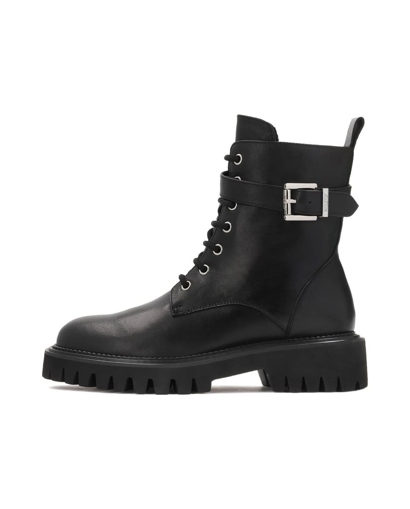 Kazar-Leather-boots-decorated-with-stripes-černá