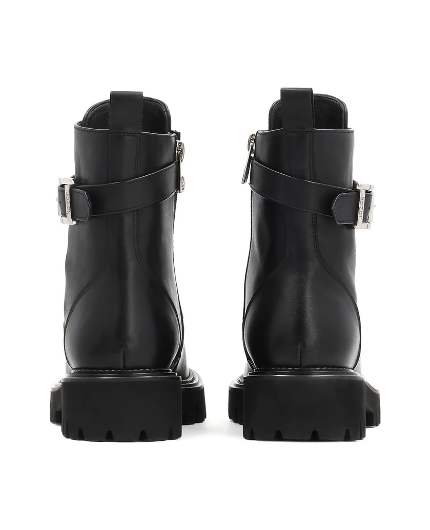 Kazar-Leather-boots-decorated-with-stripes-černá