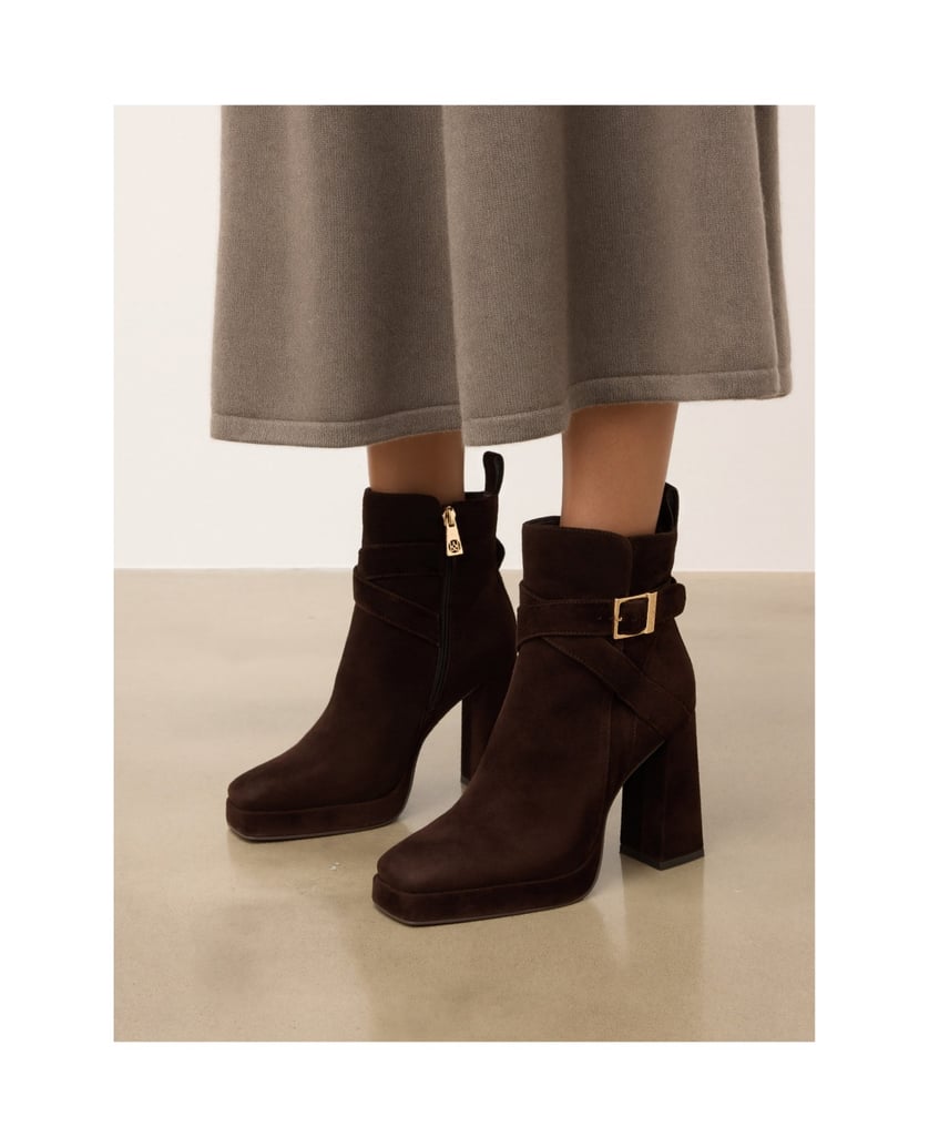 Kazar-Brown-suede-heeled-and-platform-boots-hnedá