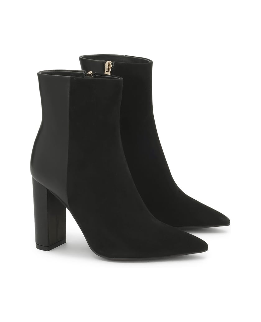 Kazar-Schwarze-Stiefel-aus-Wildleder-und-Glattleder-schwarz