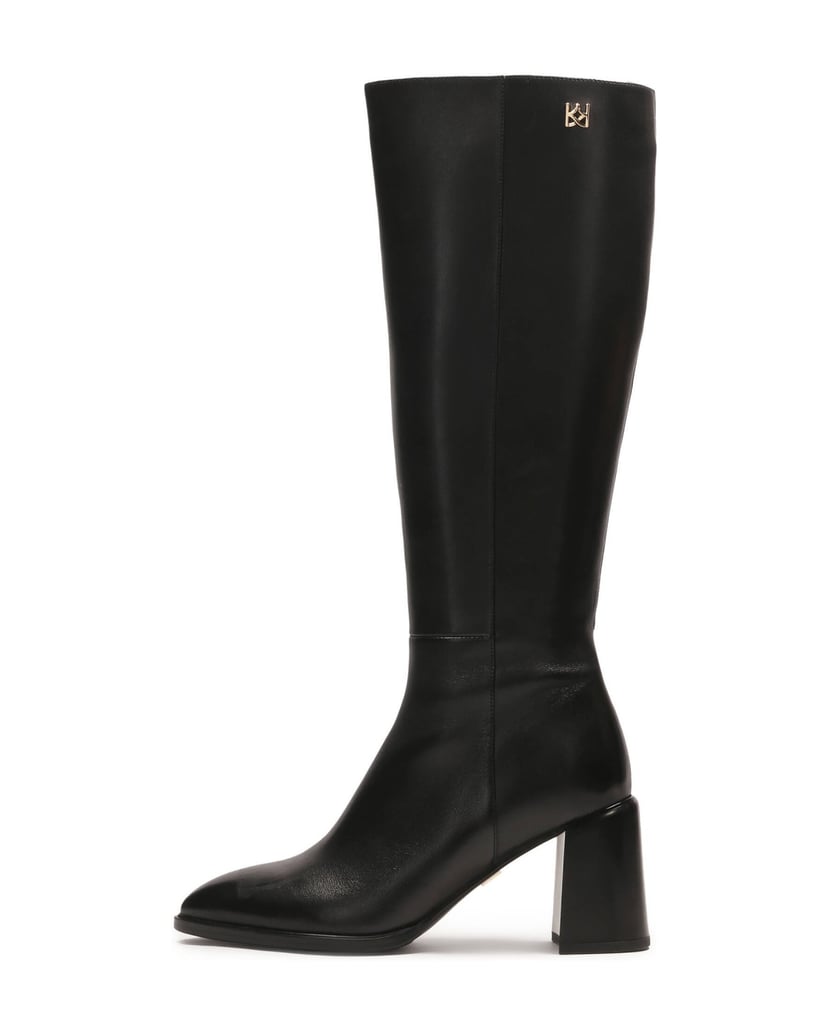 Kazar-Black-leather-stiletto-boots-černá
