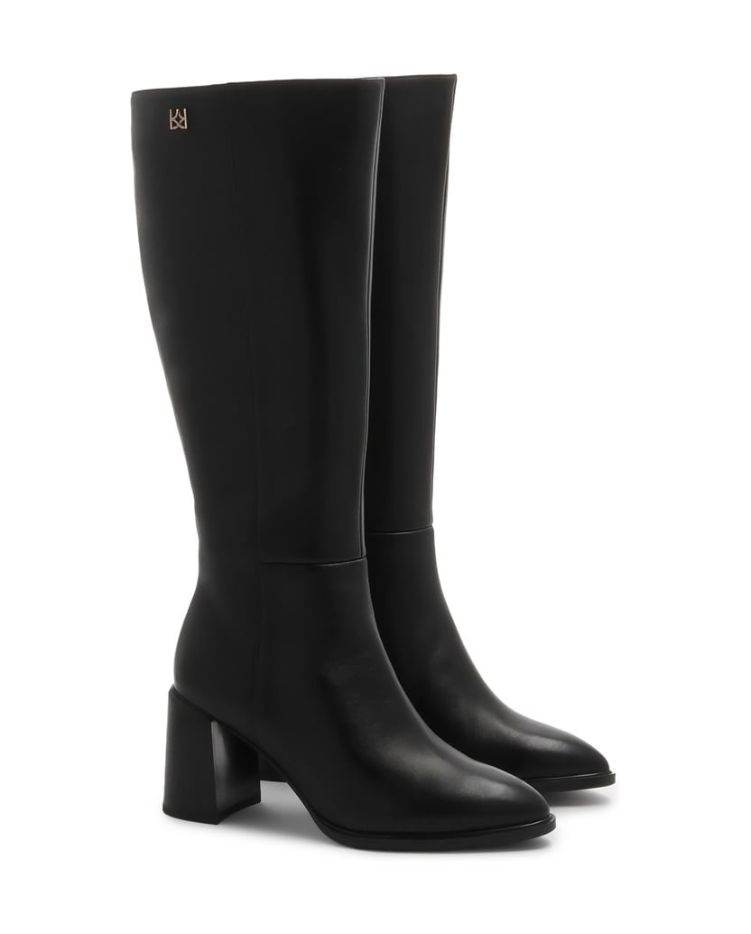 Kazar-Black-leather-stiletto-boots-černá