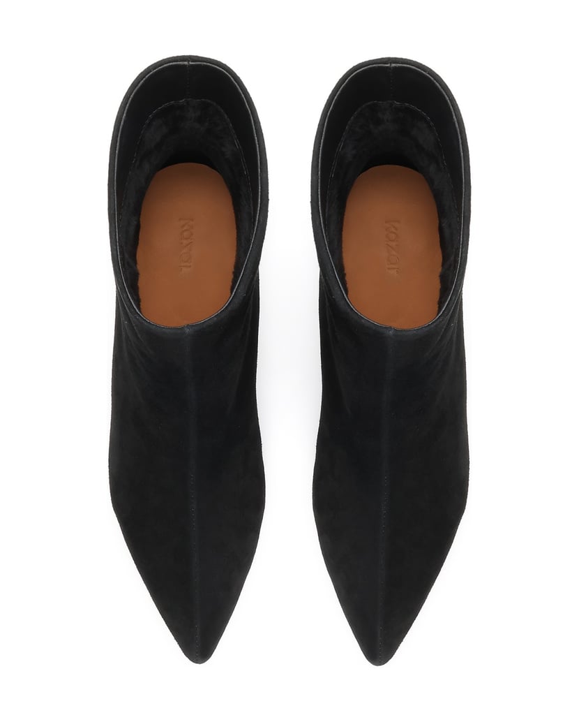 Kazar-Black-suede-monogrammed-boots-from-KAZAR-čierna