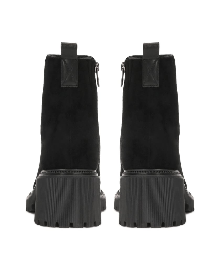 Kazar-Black-block-ankle-boots-made-of-combined-materials-čierna