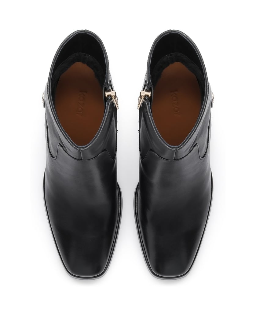 Kazar-Schwarze-Stiefel-mit-Pfosten-und-Plateau-schwarz