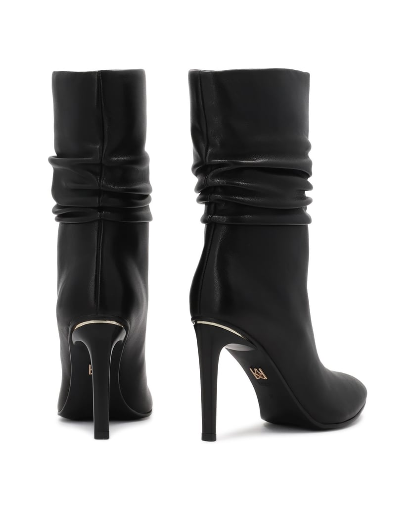 Kazar-Elegant-black-boots-with-creased-upper-čierna
