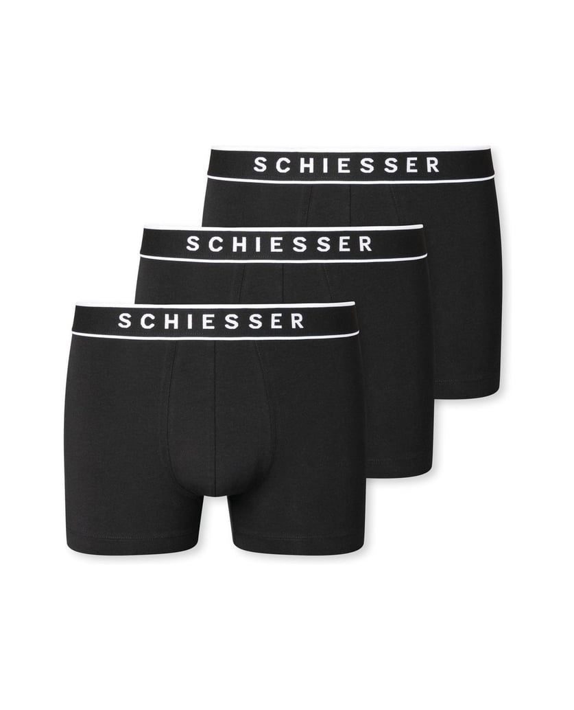 SCHIESSER-Herren-Boxershort-3er-Pack-3PACK-Shorts-schwarz