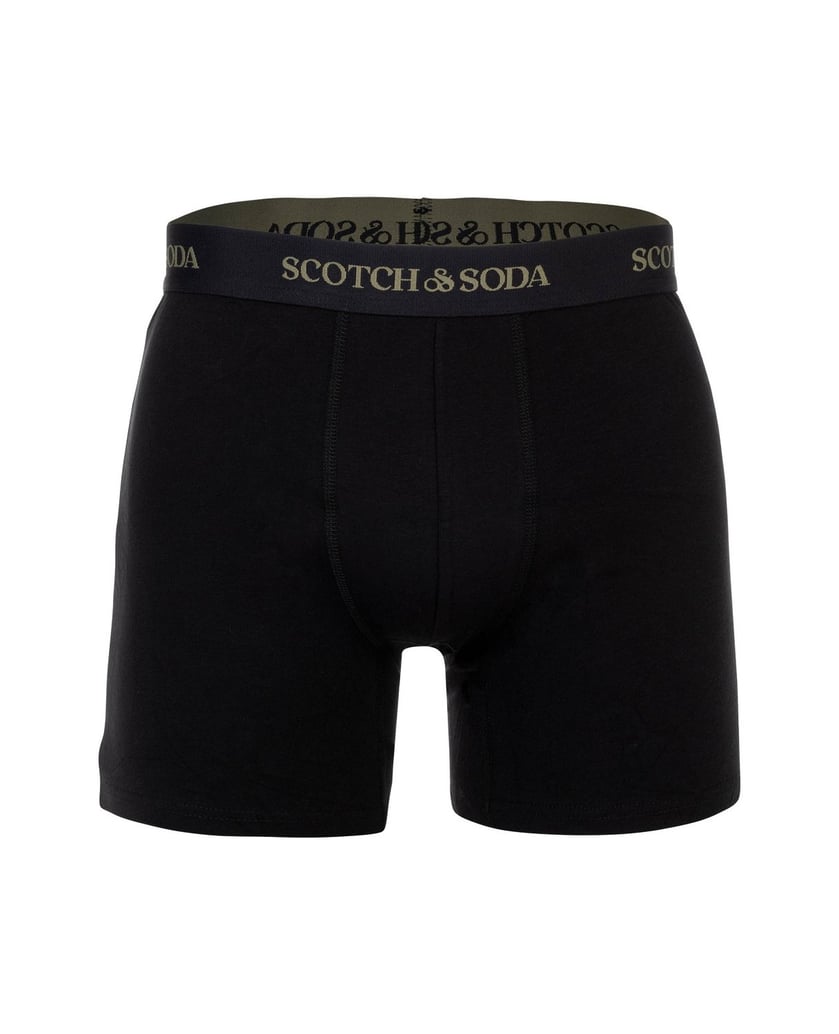 Scotch-&-Soda-Herren-Boxershort-3er-Pack-Solid-Cotton-Stretch-schwarz
