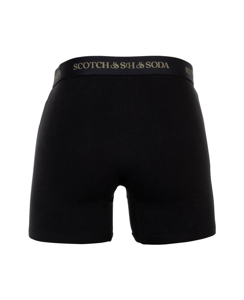Scotch-&-Soda-Herren-Boxershort-3er-Pack-Solid-Cotton-Stretch-schwarz