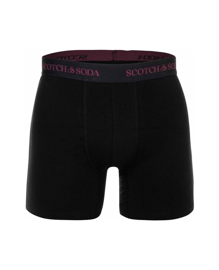Scotch-&-Soda-Herren-Boxershort-3er-Pack-Solid-Cotton-Stretch-schwarz