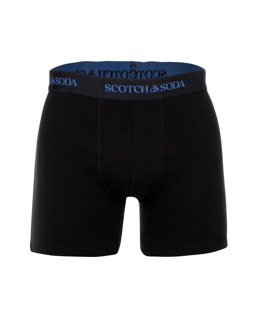Scotch-&-Soda-Herren-Boxershort-3er-Pack-Solid-Cotton-Stretch-schwarz
