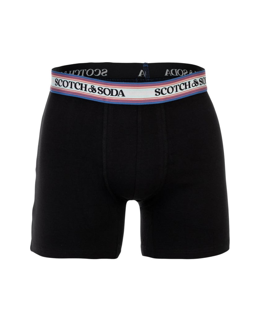 Scotch-&-Soda-Herren-Boxershort-3er-Pack-Solid-Cotton-Stretch-schwarz