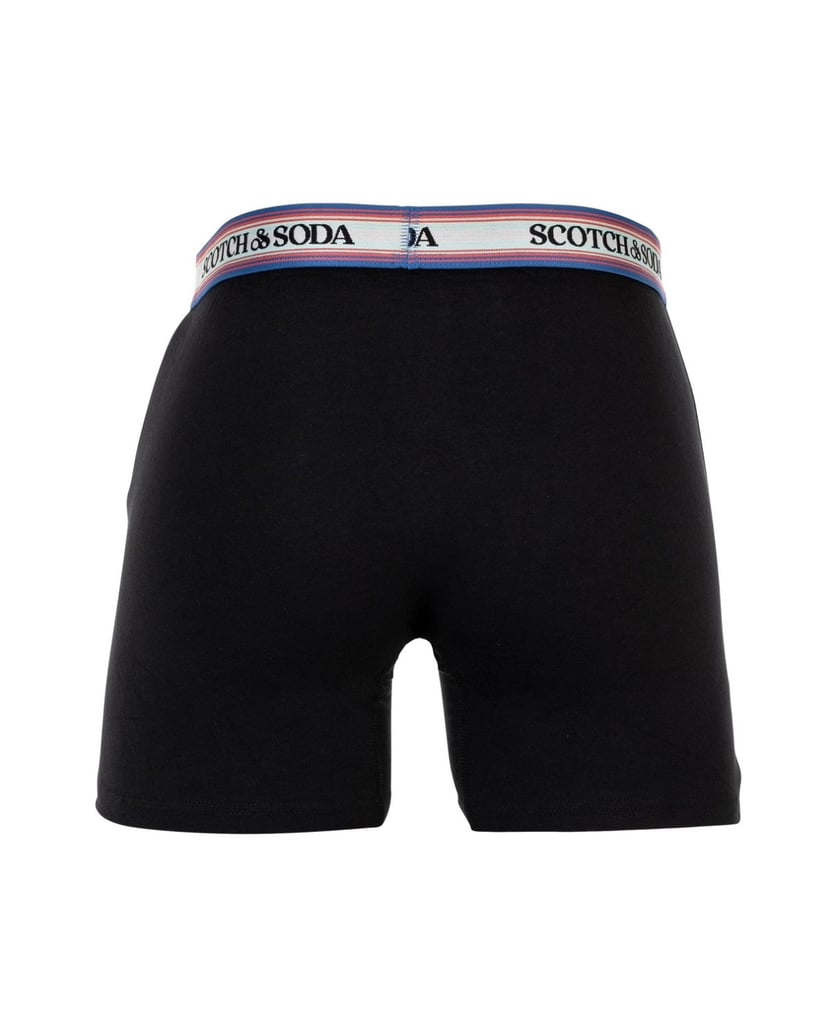 Scotch-&-Soda-Herren-Boxershort-3er-Pack-Solid-Cotton-Stretch-schwarz