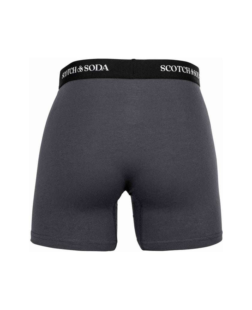 Scotch-&-Soda-Herren-Boxershort-3er-Pack-Solid-Cotton-Stretch-blau-