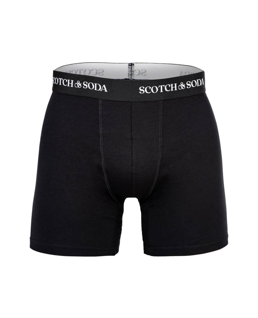 Scotch-&-Soda-Herren-Boxershort-3er-Pack-Solid-Cotton-Stretch-schwarz
