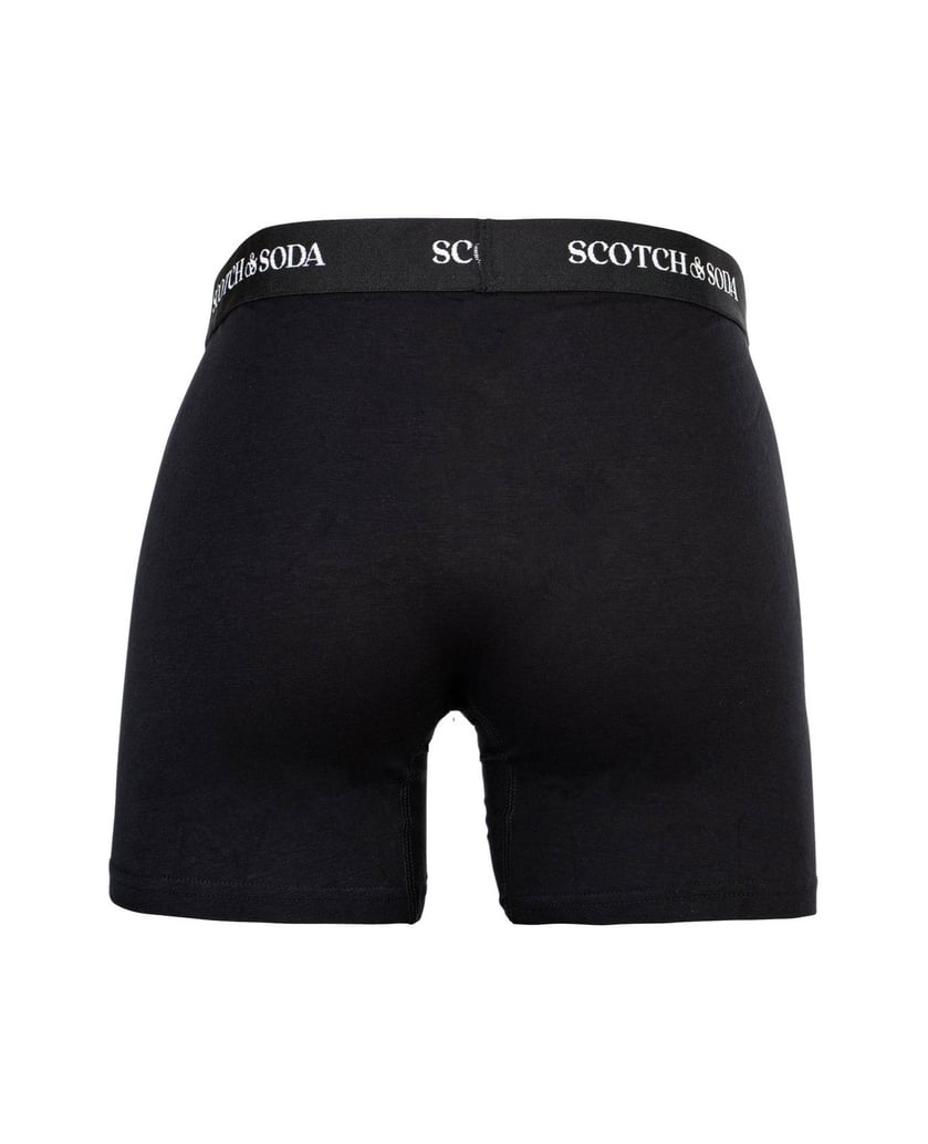 Scotch-&-Soda-Herren-Boxershort-3er-Pack-Solid-Cotton-Stretch-schwarz