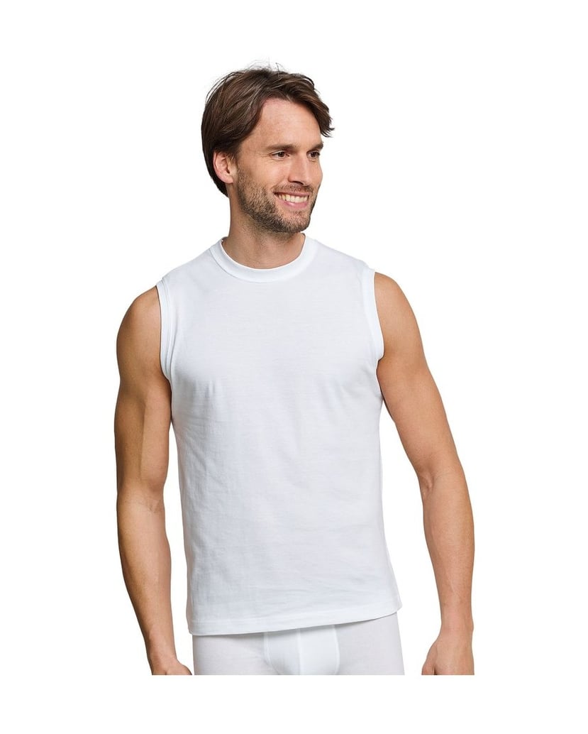 SCHIESSER-Herren-Unterhemd-2er-Pack-Essentials-weiss