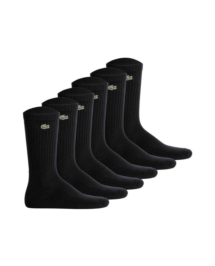 LACOSTE-Unisex-Socken-6er-Pack-schwarz