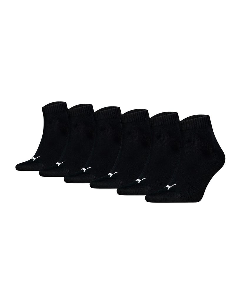 Puma-Unisex-Socken-6er-Pack-Quarter-Plain-ECO-schwarz