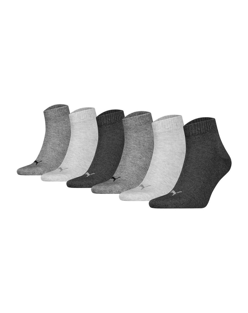 Puma-Unisex-Socken-6er-Pack-Quarter-Plain-ECO-schwarz