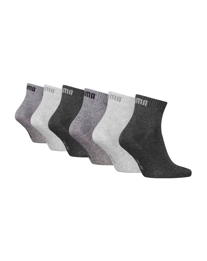 Puma-Unisex-Socken-6er-Pack-Quarter-Plain-ECO-schwarz