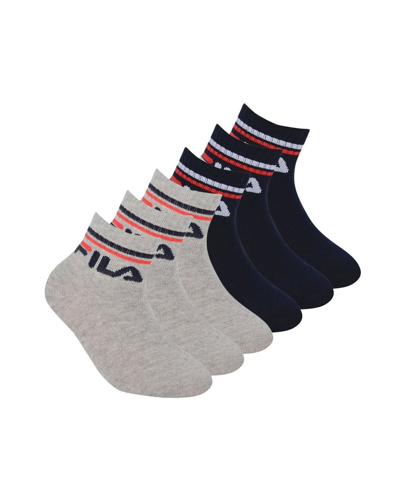 Fila-Unisex-Socken-6er-Pack-QUARTER-JUNIOR-SO-schwarz
