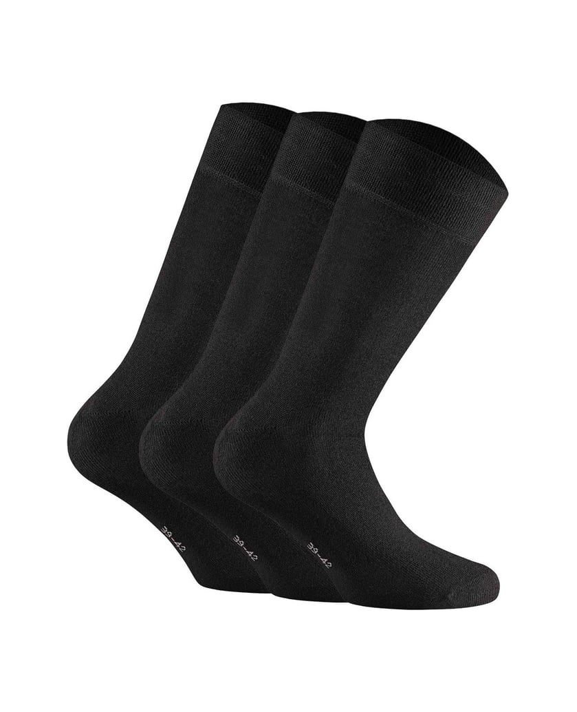 Rohner-basic-Unisex-Socken-3er-Pack-Cotton-3er-Pack-schwarz