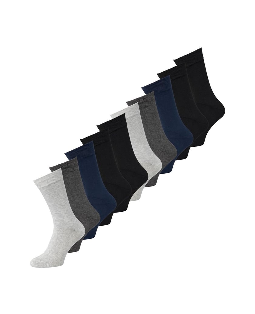 Jack-&-Jones-Herren-Socken-10er-Pack-JACBASIC-BAMBOO-SOCK-5P-schwarz