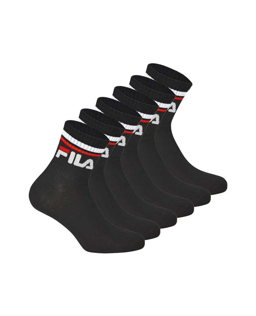 Fila-Unisex-Socken-6er-Pack-schwarz