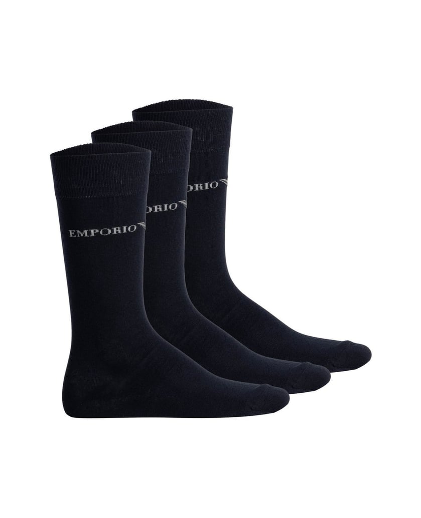 Emporio-Armani-Herren-Socken-3er-Pack-Casual-Cotton-navy