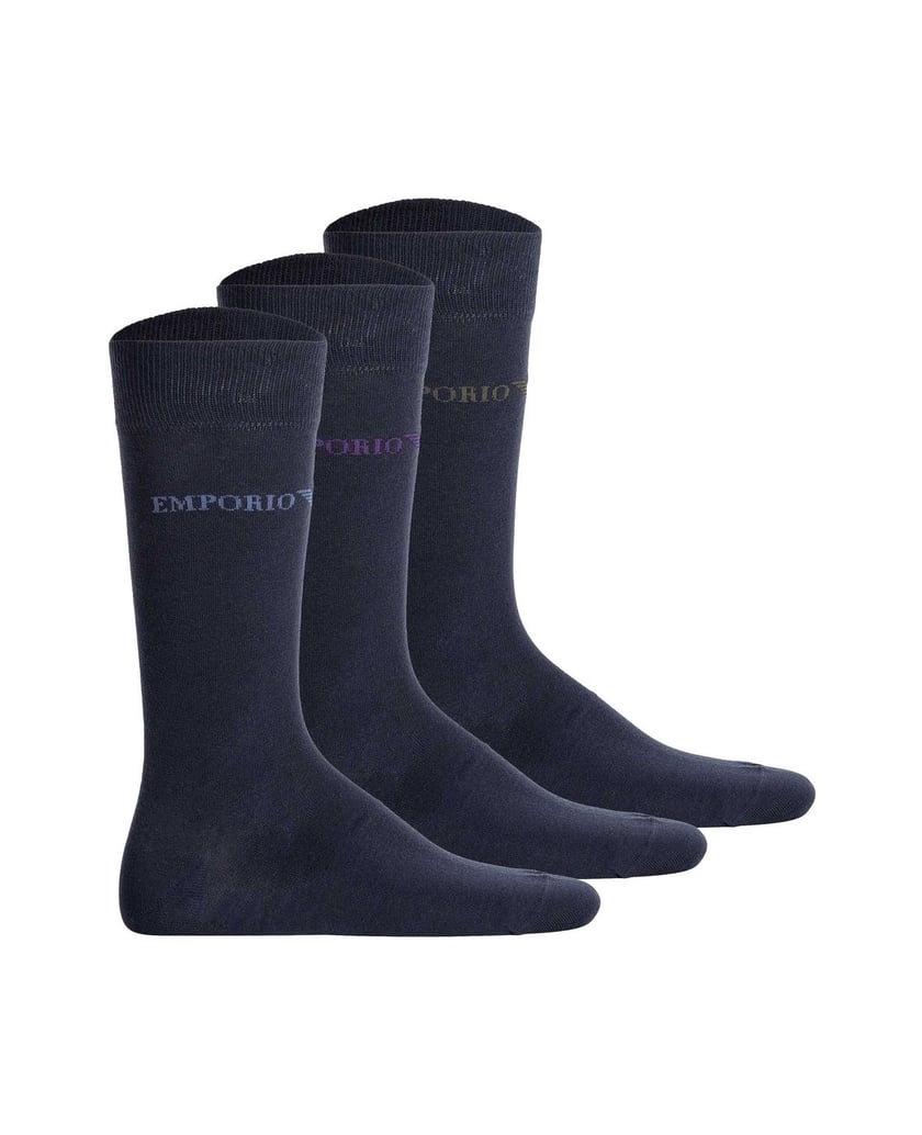 Emporio-Armani-Herren-Socken-3er-Pack-Casual-Cotton-navy
