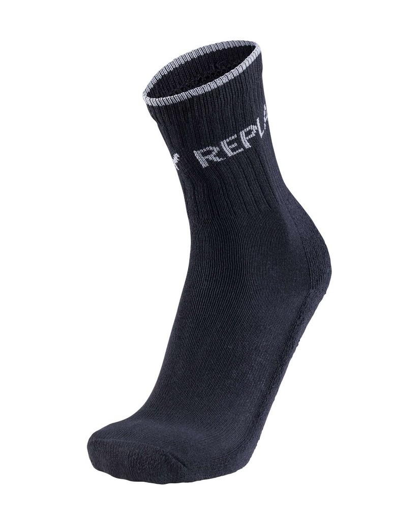 REPLAY-Unisex-Socken-3er-Pack-REPLAY-TENNIS-Leg-Logo-3Prs-Banderole-schwarz