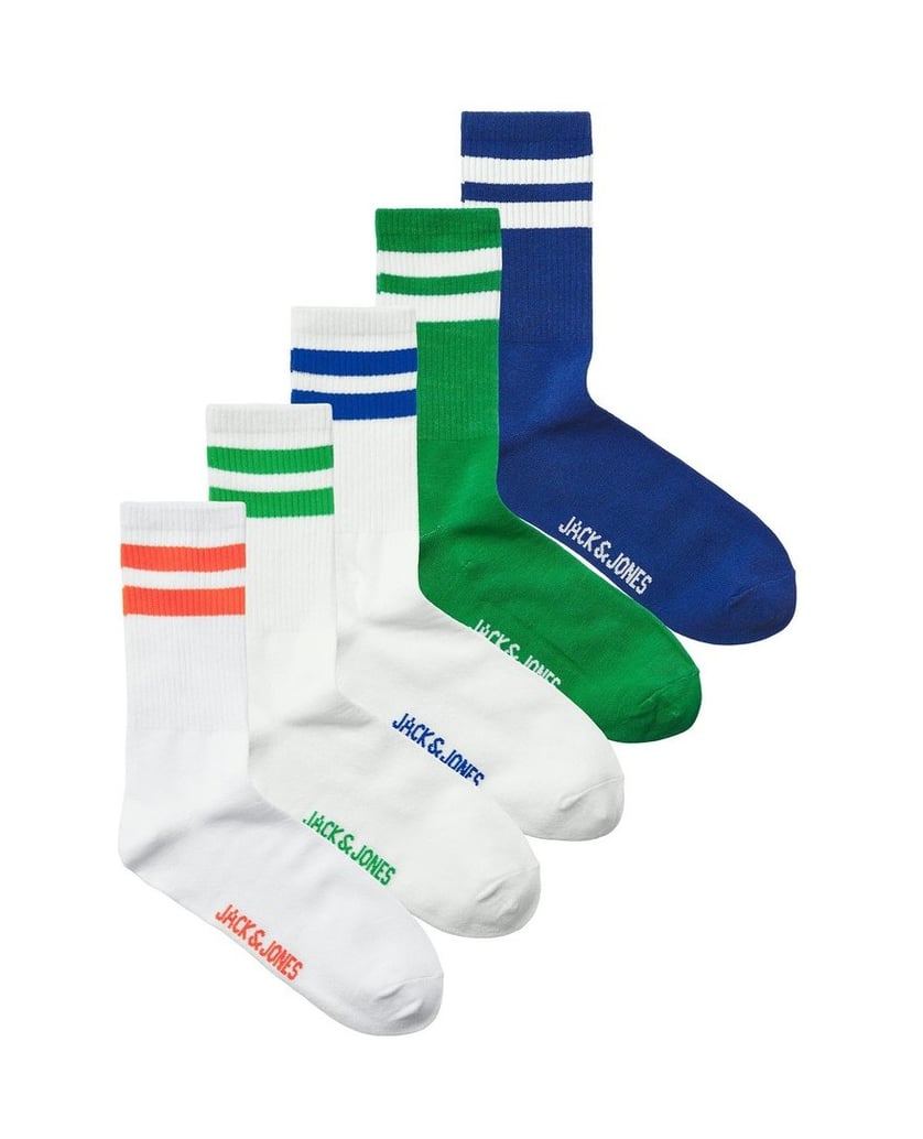 Jack-&-Jones-Herren-Socken-5er-Pack-JACDEHLI-TENNIS-SOCKS-5-PACK