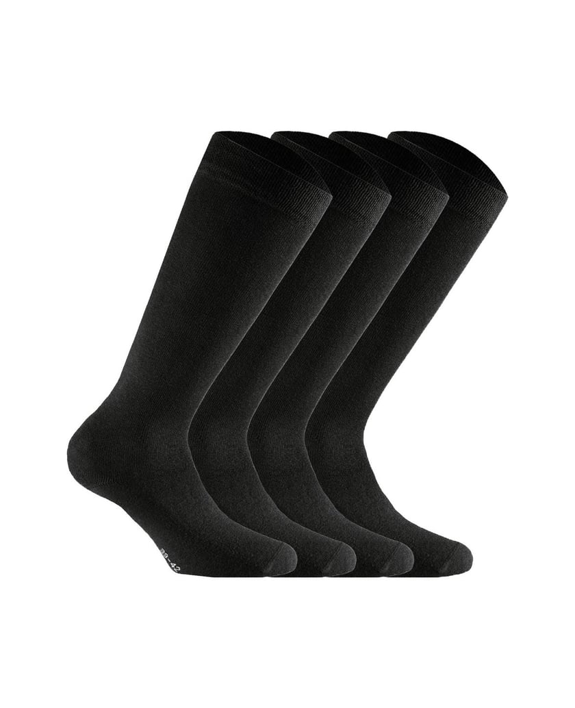 Rohner-basic-Unisex-Socken-4er-Pack-Basic-Cotton-II-L-schwarz