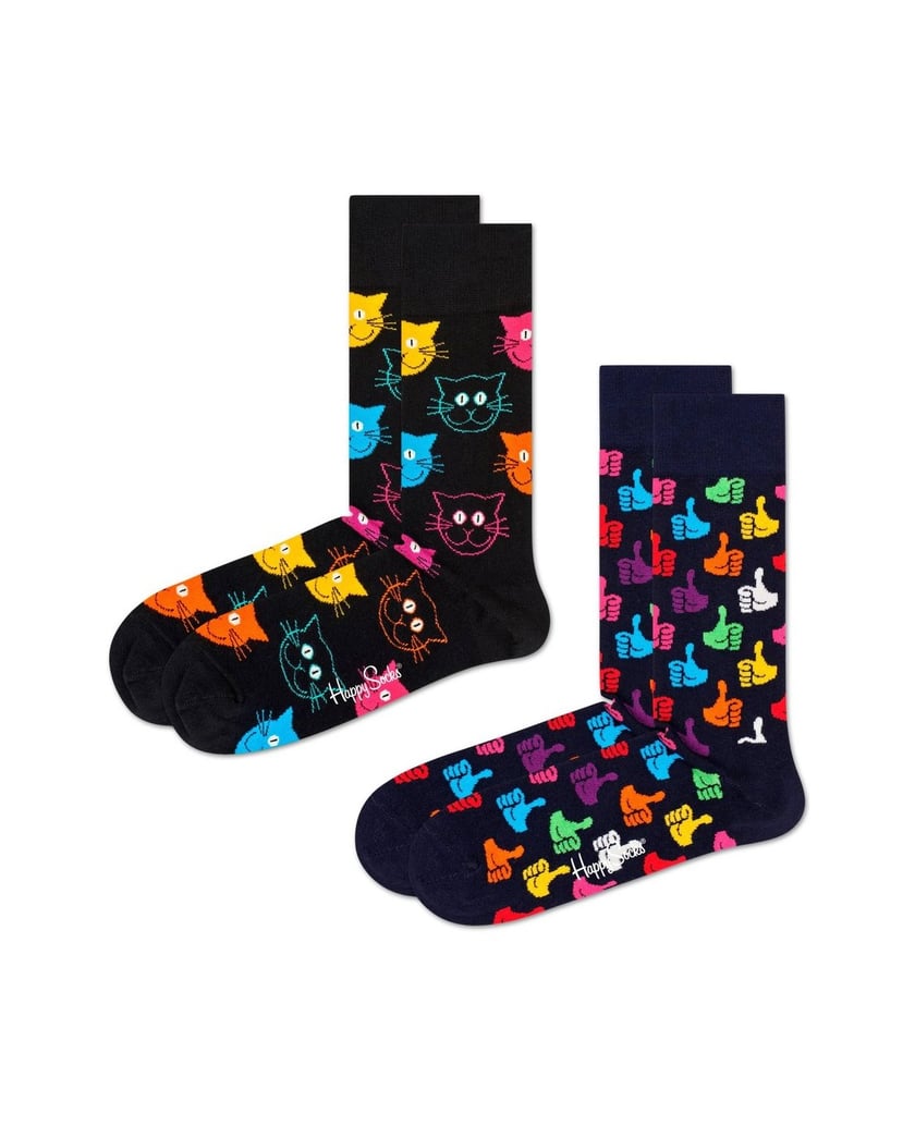 HAPPY-SOCKS-Unisex-Socken-2er-Pack-Classic-Crew-2-Pack-rosa