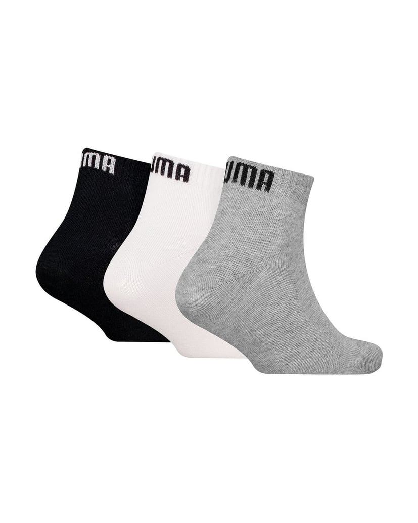 Puma-Unisex-Socken-3er-Pack-Plain-Quarter-3P-weiss