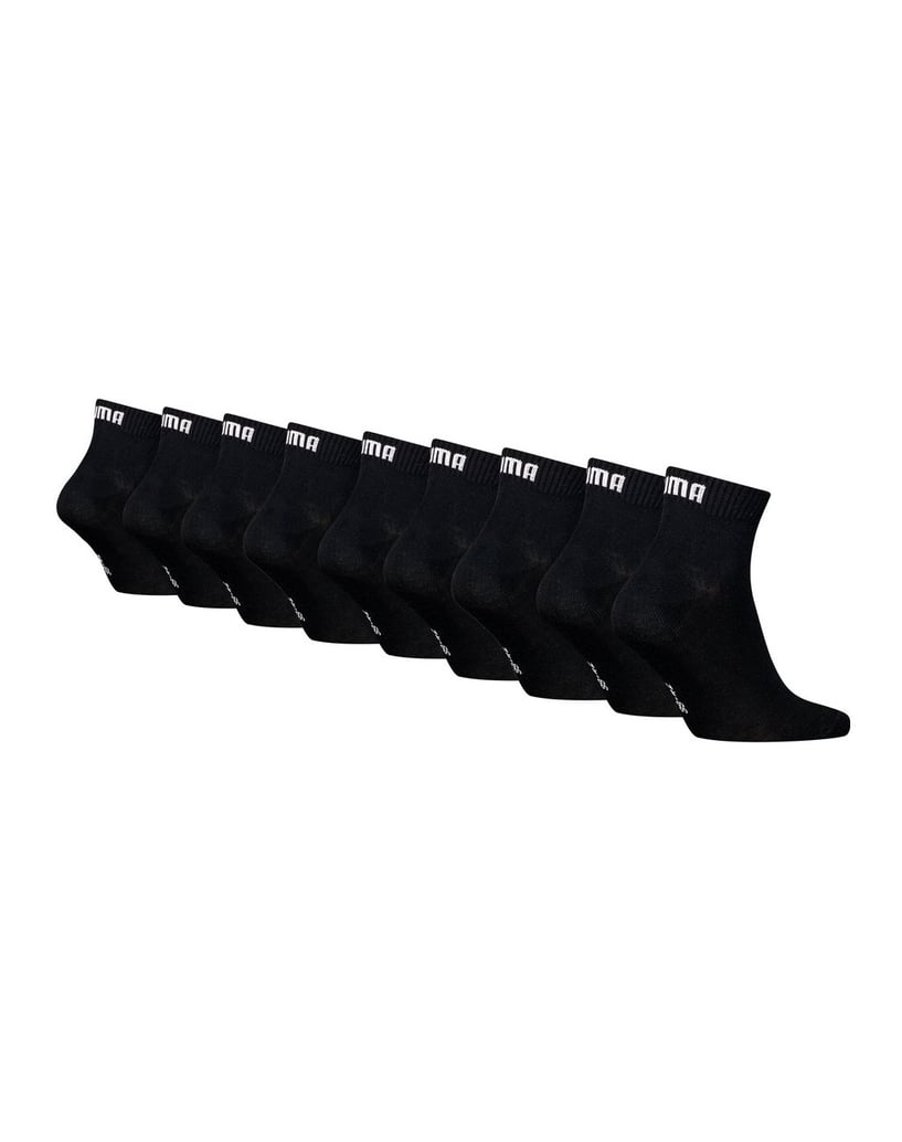Puma-Unisex-Socken-9er-Pack-Quarter-Plain-ECOM-9P-schwarz