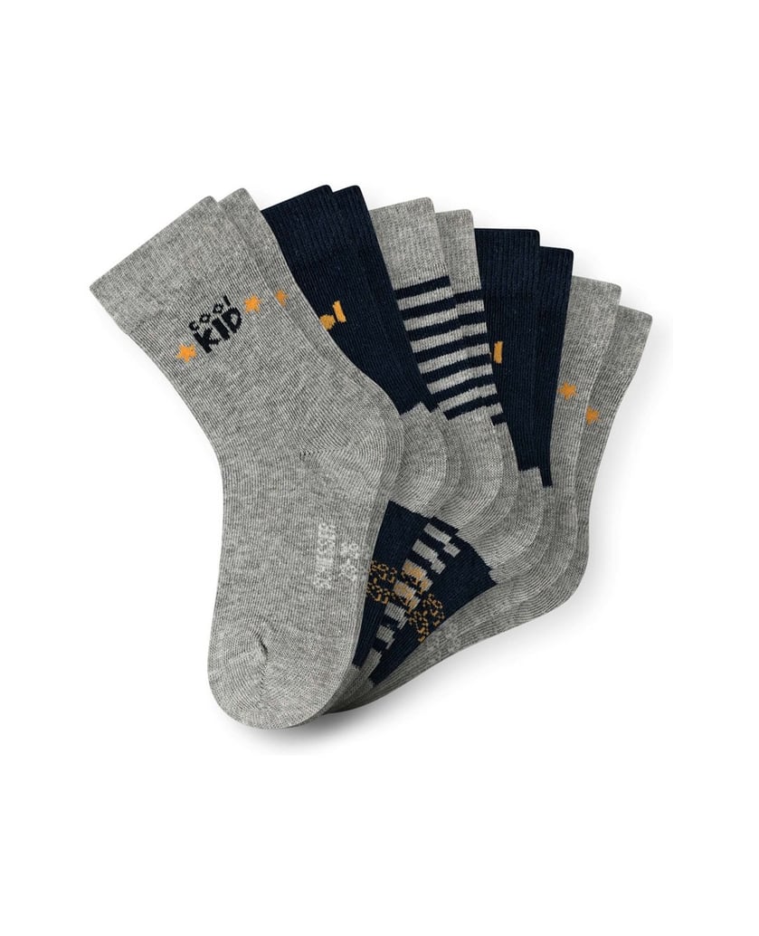 SCHIESSER-Jungen-Socken-5er-Pack-Legwear-Kids-grau