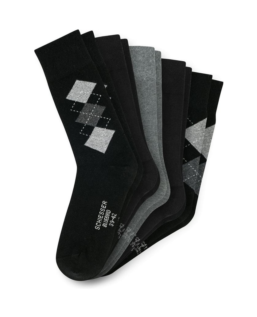 SCHIESSER-Herren-Socken-5er-Pack-Bluebird-schwarz