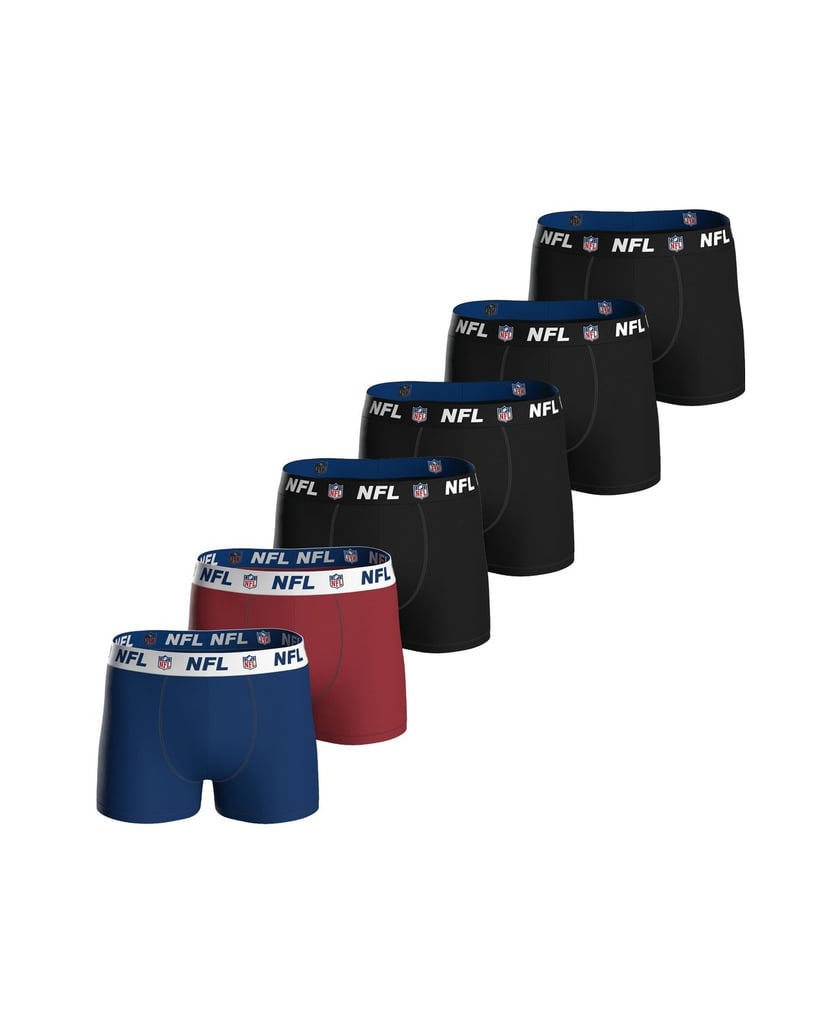 NFL-Herren-Boxershort-6er-Pack-NFL-SHIELD-6pk-Boxers-schwarz