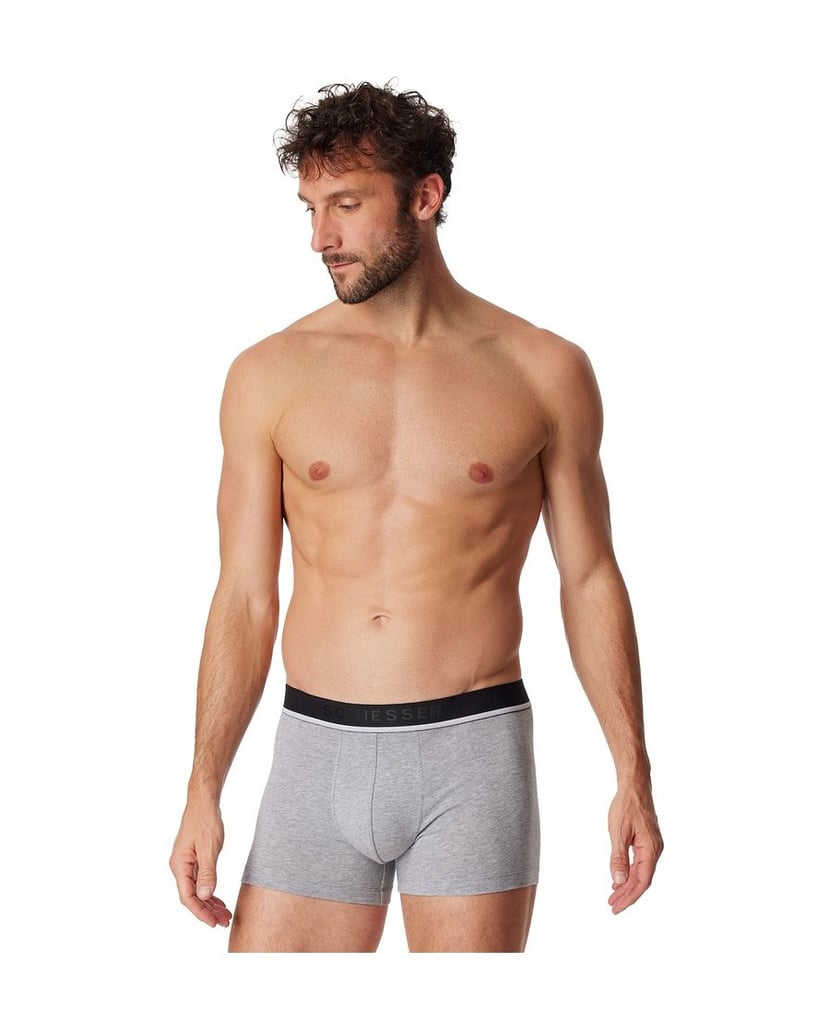 SCHIESSER-Herren-Boxershort-3er-Pack-grau-kombiniert