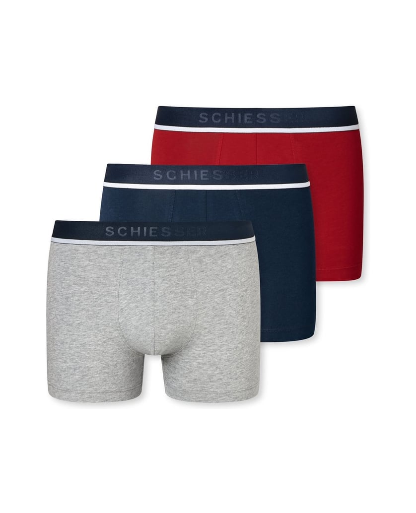 SCHIESSER-Herren-Boxershort-3er-Pack-grau-kombiniert