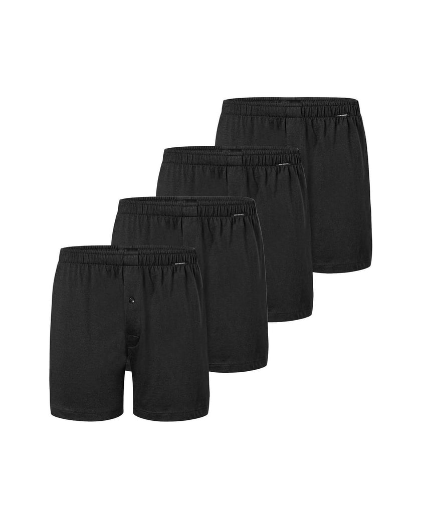 SCHIESSER-Herren-Boxershort-4er-Pack-schwarz