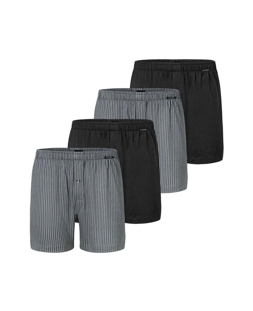 SCHIESSER-Herren-Boxershort-4er-Pack-schwarz